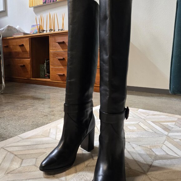 Ted Baker Celsiar black leather boots size 7.5M - Picture 3 of 6